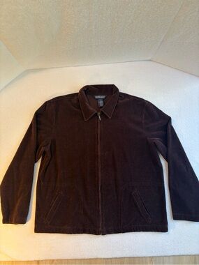 Vintage Lands' End Chocolate Brown Corduroy Coat